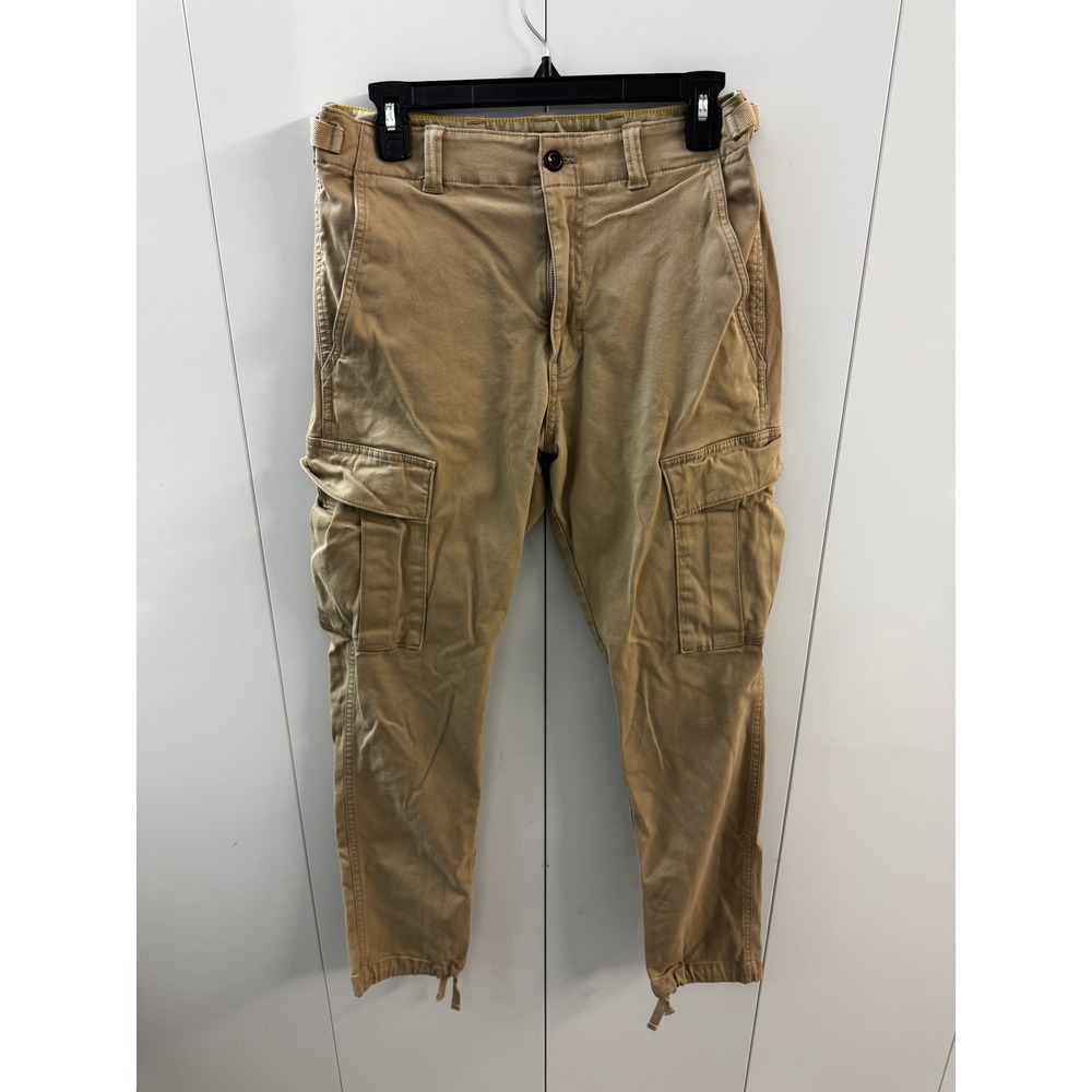 Banana Republic Traveler Cargo Pants Mens 30R Khaki Tan Tapered Stretch Utility